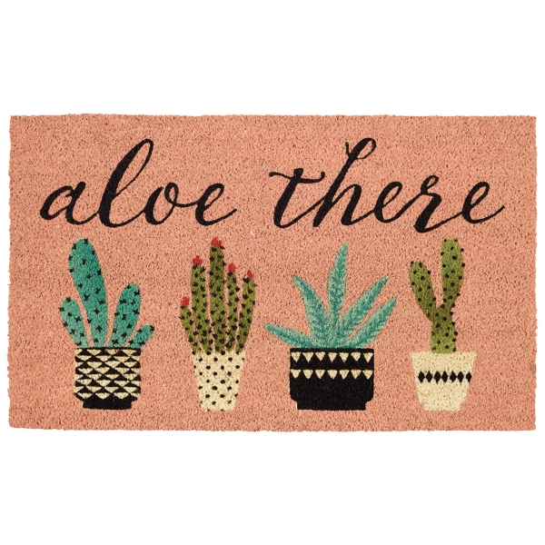 Pink Aloe There Coir Doormat Kirklands Home