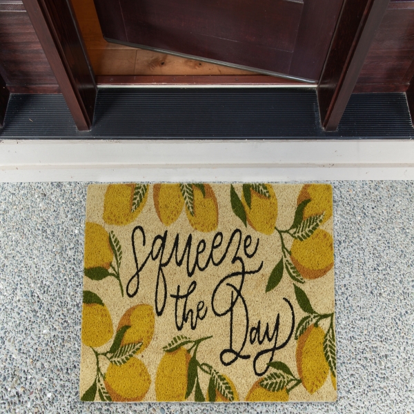 Squeeze the Day Coir Doormat