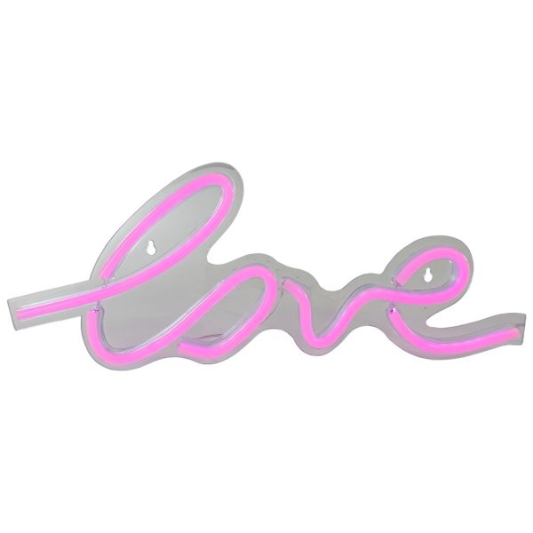 Neon Pink Love LED Wall Sign Kirklands Home