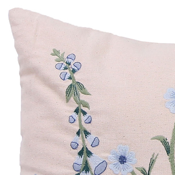 Cream Bluebells Lumbar Pillow