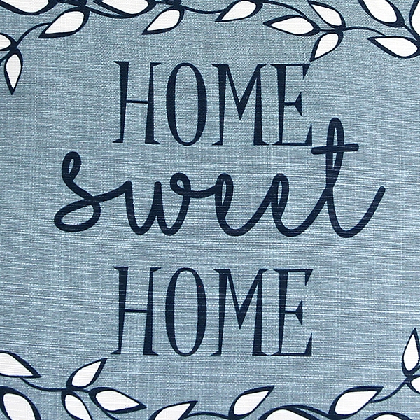 Blue Home Sweet Home Laurel Pillow