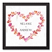 Personalized Heart Couple Framed Canvas Art Print