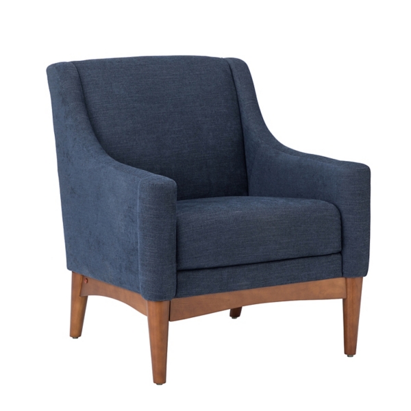 Navy Upholstered Wood Trim Accent Chair Kirklands Home