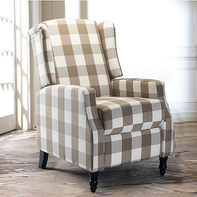 Tan buffalo check chair clearance