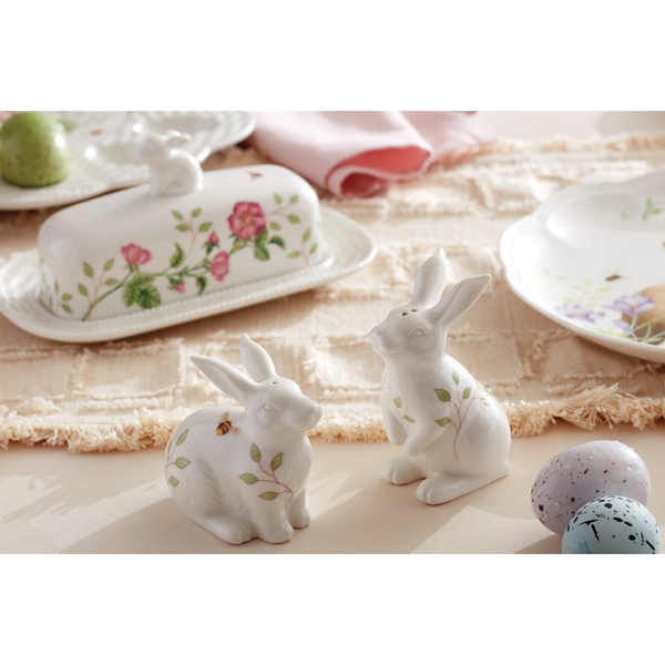 Bunny Floral Butter Dish