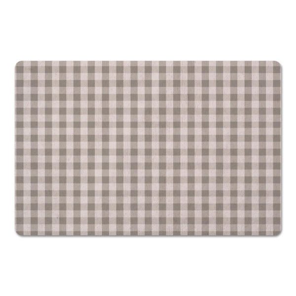 Gray and Cream Plaid Kitchen Mat Kirklands Home