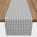 Blue and White Plaid Table Runner, 72 in.