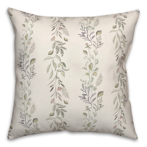 White Botanical Vines Pillow Kirklands Home