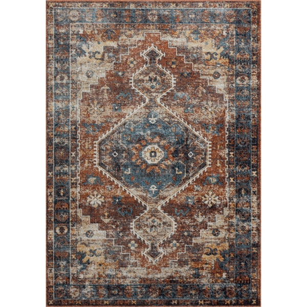 Rust Medallion Washable Area Rug, 5x7 Kirklands Home