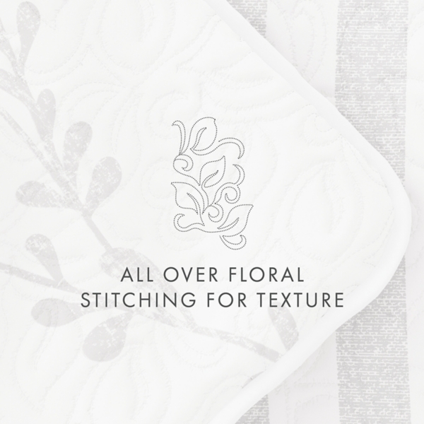 Gray Vines Reversible 3-pc. King Quilt Set