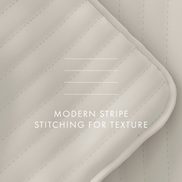 Natural Stitched Stripes 3-pc. Queen Quilt Set