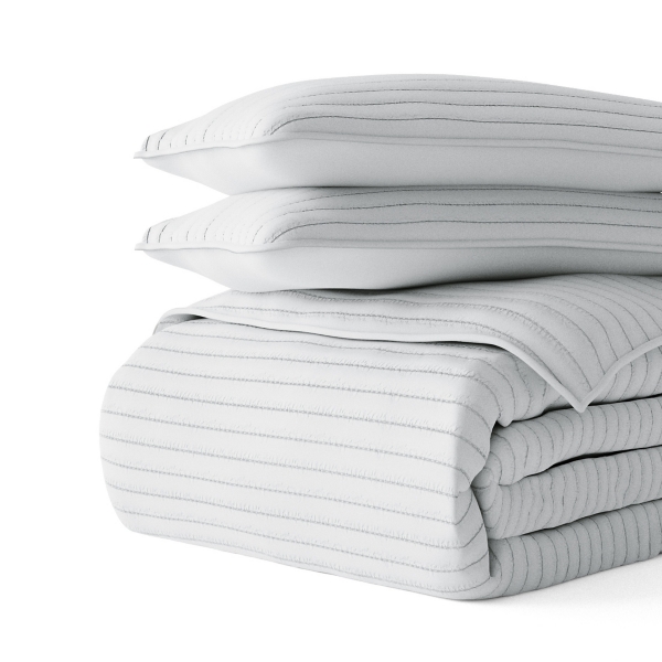 Stitched Stripes 2-pc. Twin Quilt Set