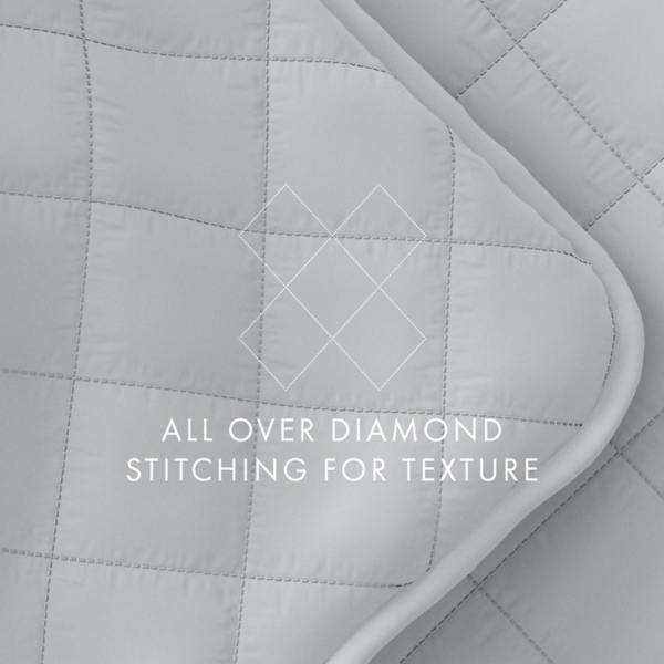 Stitched Diamond 2-pc. Twin Quilt Set