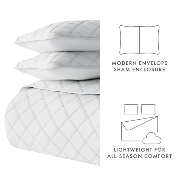 Stitched Diamond 3-pc. King Quilt Set