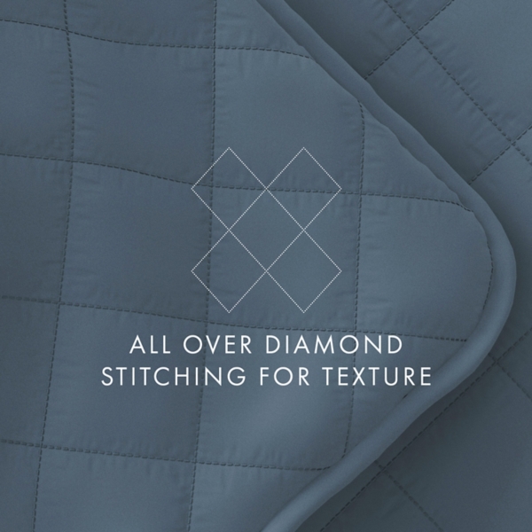Stitched Diamond 2-pc. Twin Quilt Set