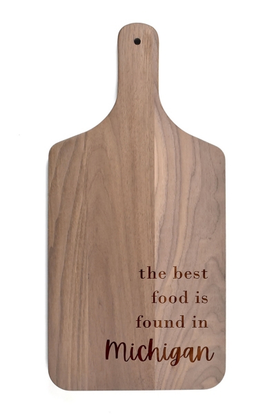 Personalized Best Food State Walnut Serving Board Kirklands Home