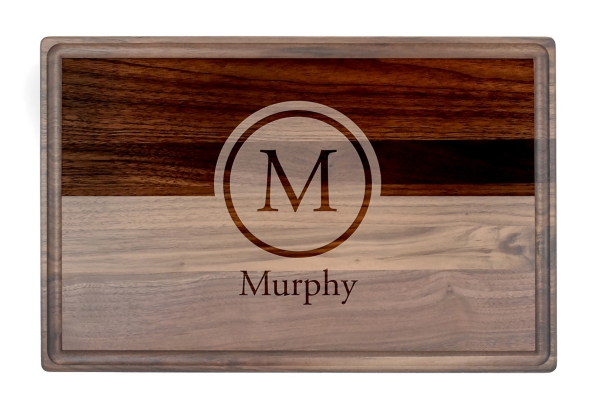 Personalized Monogram Circle Walnut Cutting Board Kirklands Home