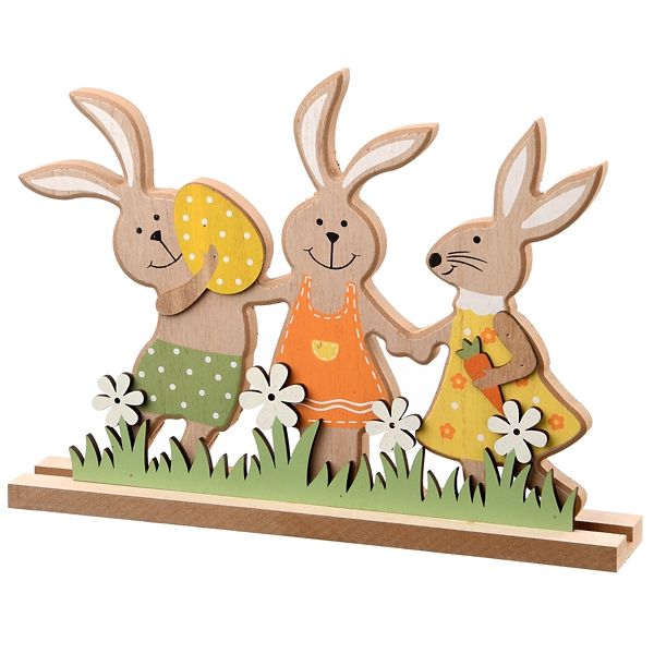 Easter Bunnies Holding Hands Tabletop Sign | Kirklands Home