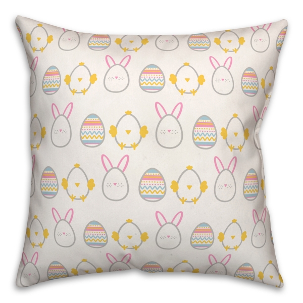 Easter Egg Icons Outdoor Pillow 