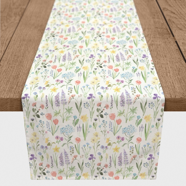 Pastel Floral Stems Table Runner, 72 in. Kirklands Home