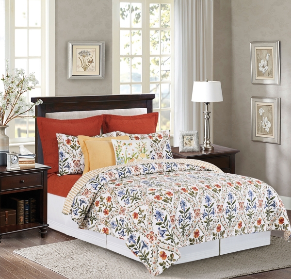 Victoria's Garden 3-pc. Full/Queen Quilt Set | Kirklands Home