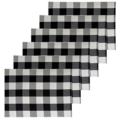 Franklin Buffalo Check Kitchen & Table Linens - Black and White