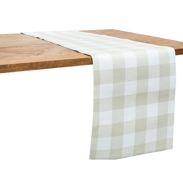 Franklin Pebble Gingham Table Runner | Kirklands Home