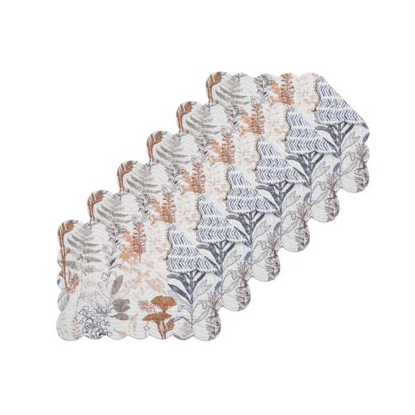 Lina Floral Scalloped Placemats, Set of 6 Kirklands Home