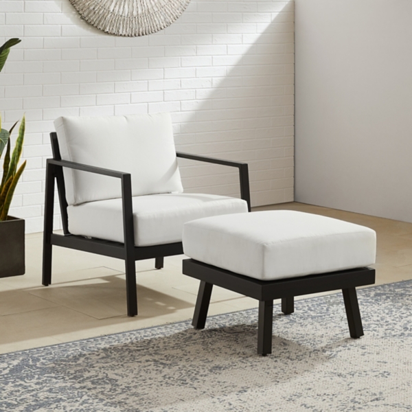 White Sunbrella Cushions Holland Outdoor Chair