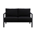 Black Sunbrella Cushions Holland Outdoor Loveseat