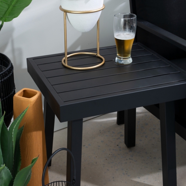 Black Holland Outdoor Side Table