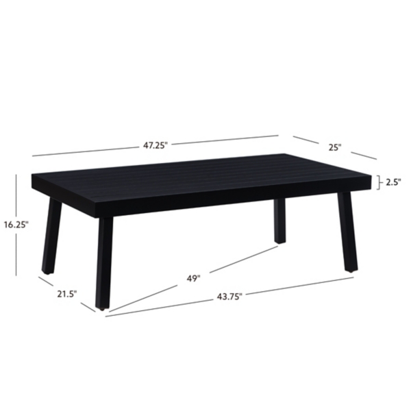 Black Holland Outdoor Coffee Table