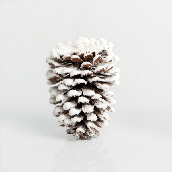 Flocked Pinecone Ornament