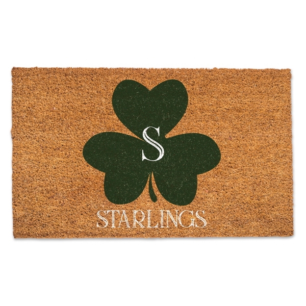 Personalized Monogram Clover Coir Doormat Kirklands Home