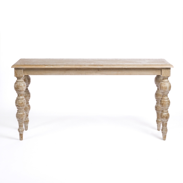 Whitewashed Gabby Console Table