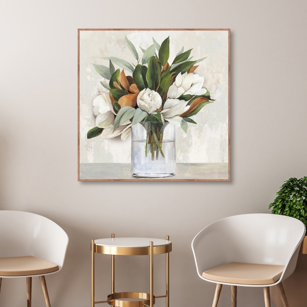 Magnolia Bouquet Framed Canvas Art Print