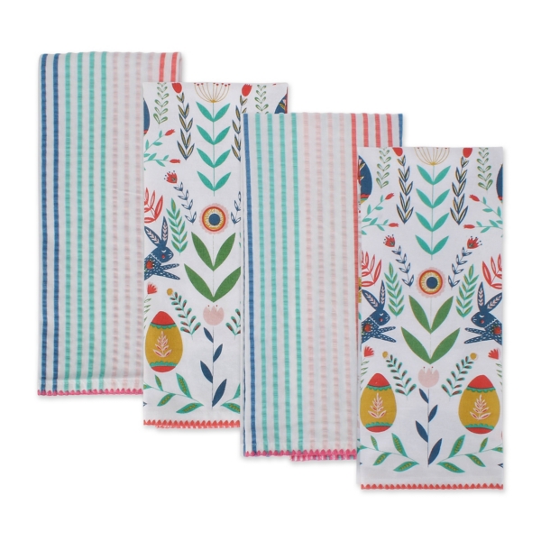 Embellished Easter Garden Dish Towels, Set of 4 | Kirklands Home