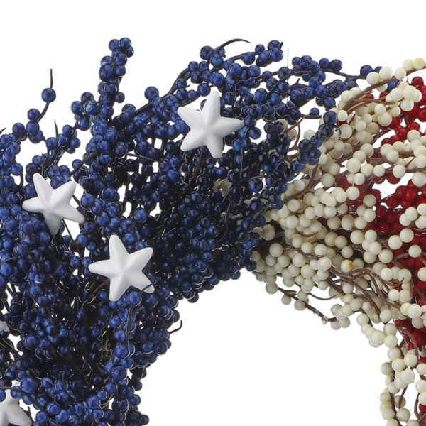 Patriotic Berry and Star Wreath