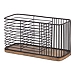 Black Metal Wire 3-Section Caddy