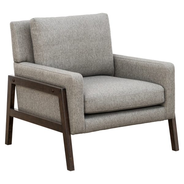 Gray Upholstered Wood Trim Accent Chair Kirklands Home
