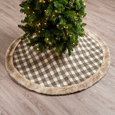 Embroidered tree skirt best sale