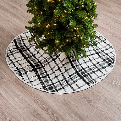 Buffalo Plaid Christmas Tree Skirt, Buffalo Check Tree Skirt