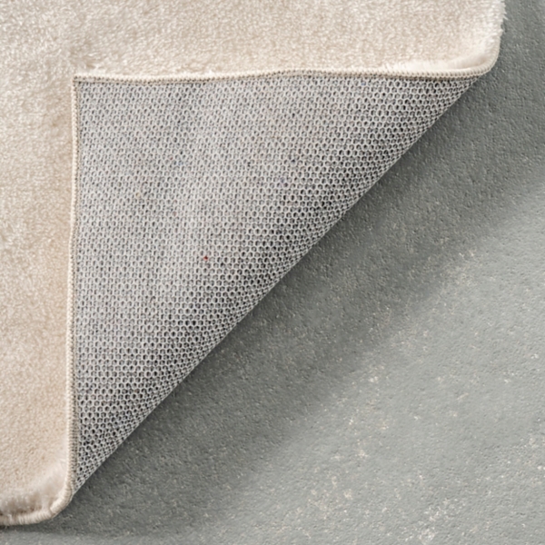 Cream Shag Washable Area Rug, 5x8