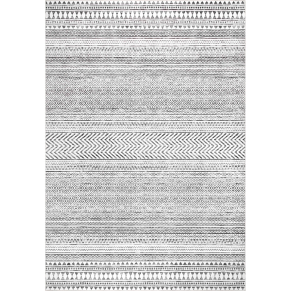 Black Tribal Geometric Washable Area Rug, 8x10 Kirklands Home