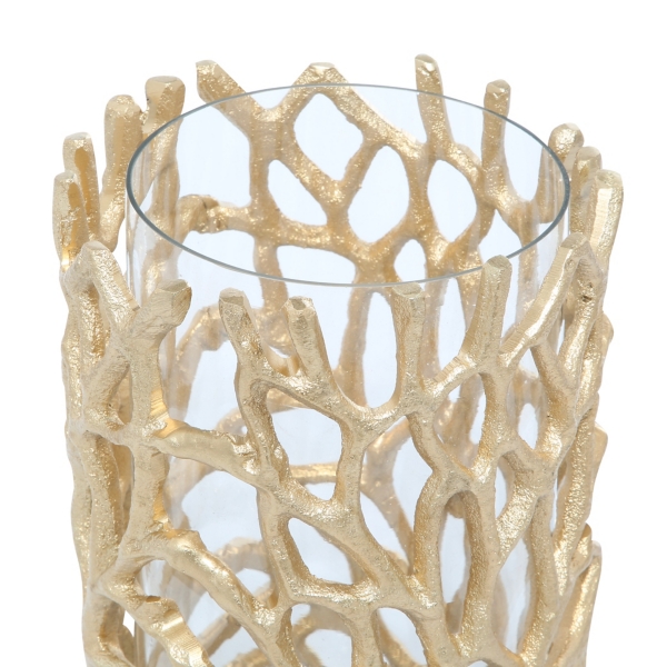 Gold Aluminum Coral Hurricane, 10 in.