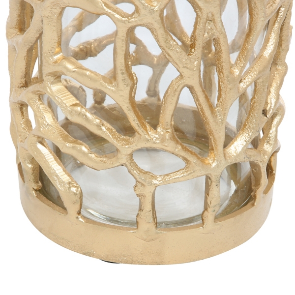 Gold Aluminum Coral Hurricane, 10 in.