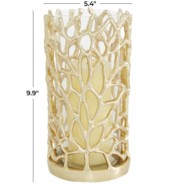 Gold Aluminum Coral Hurricane, 10 in.