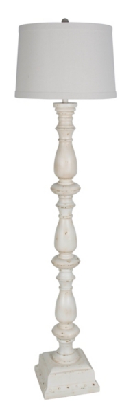 Distressed White Square Base Floor Lamp Kirklands Home