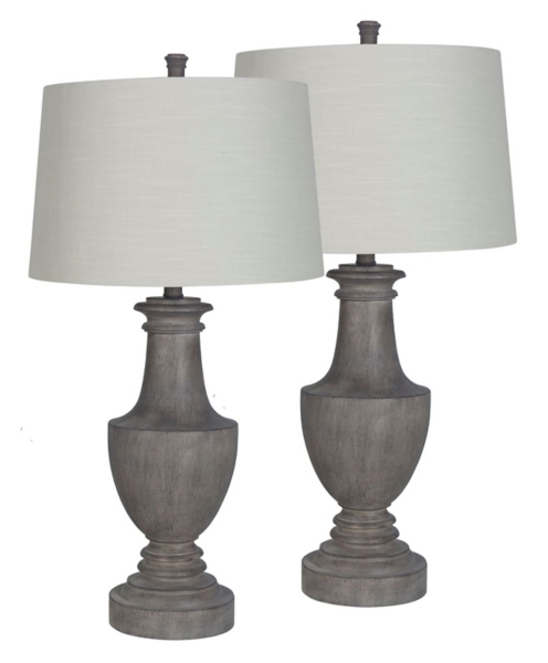 Gray Carved Urn Table Lamps, Set of 2 | Kirklands Home