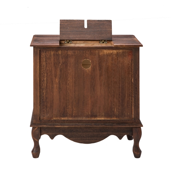 Brown Wood Traditional 2-Drawer Nightstand